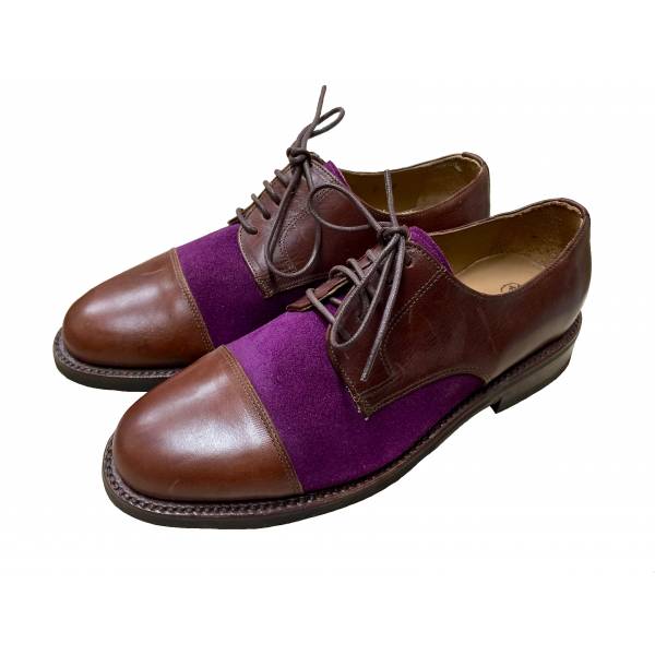 Edler Halbschuh, Farbe Chocolate / Purple 37