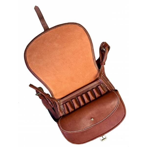 Jagdtasche aus Echtleder im Vintage-Stil