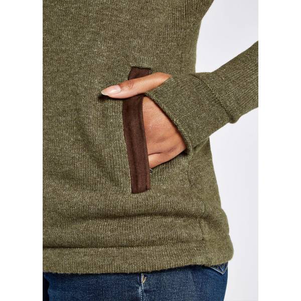 Damen Zip-Pullover Morrisey, Farbe Dusky Green 40