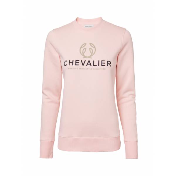 Damen Pullover mit Chevalier Logo, Farbe Rosa