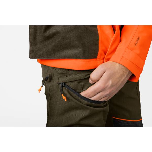 Seeland Herrenhose Venture, Farbe Pine green/Orange 46