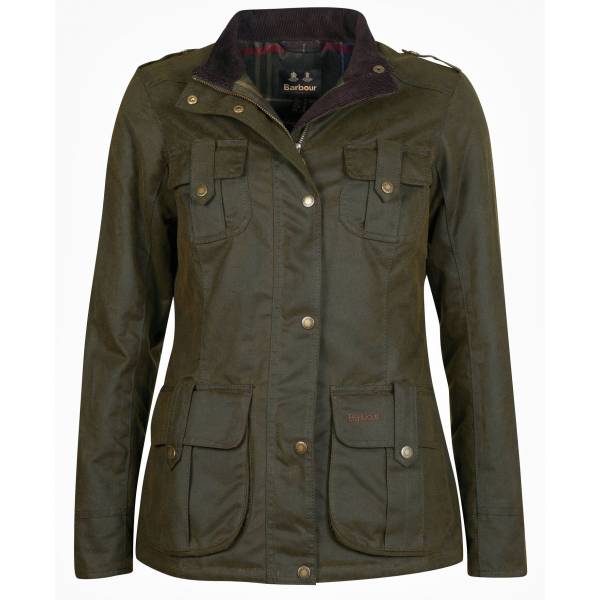 Barbour Damen Wachsjacke Winter Defence, Farbe Olive 36