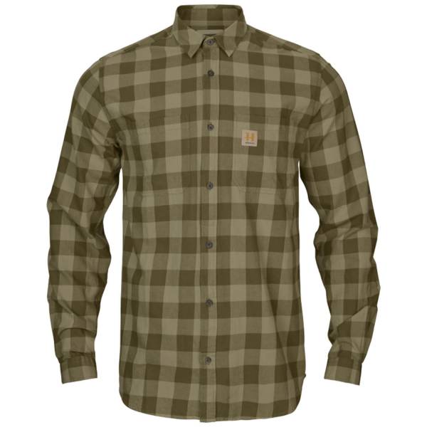 Hrkila Herrenhemd Scandinavian Shirt Farbe Dark olive check XL