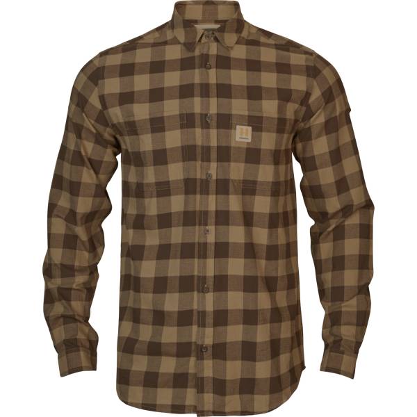 Hrkila Herrenhemd Scandinavian Shirt Farbe Antique bronze check XL