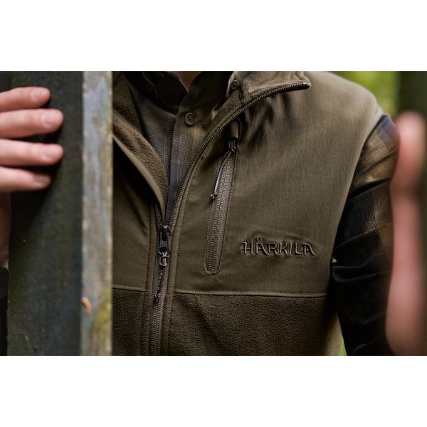 Hrkila Herren Fleeceweste Fjell Farbe Hunting green/Willow green M