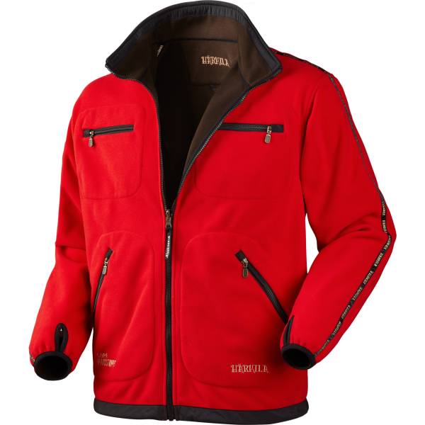 Hrkila Herren Fleecejacke Kamko, Farbe Brown/Red M