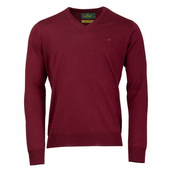 Laksen Sussex V Neck Bordeaux