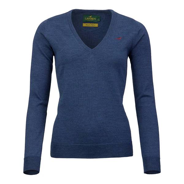 Laksen Camilla V Neck Corn Blue