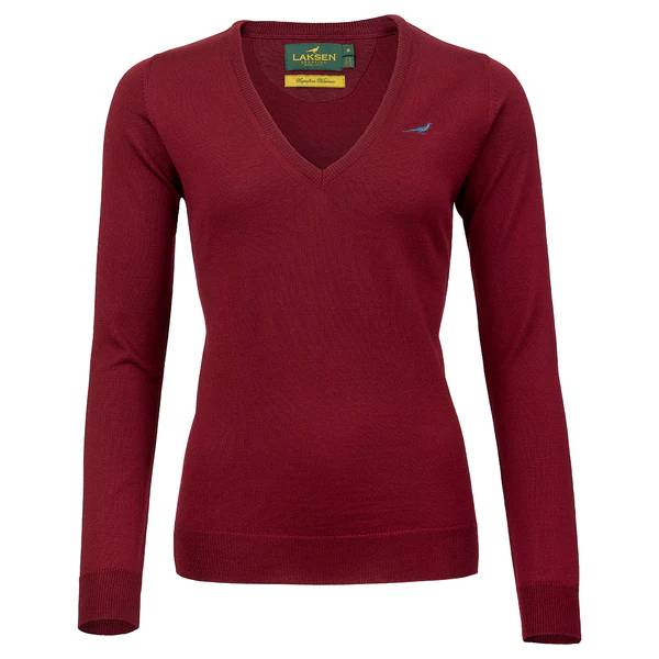 Laksen Camilla V Neck Bordeaux