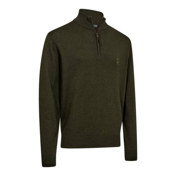Deerhunter Harrington 1/2 - Zip Strickpullover Forest Ember Melange