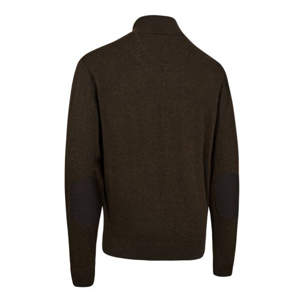 Deerhunter Harrington 1/2 Zip Strickpullover Brown Melange