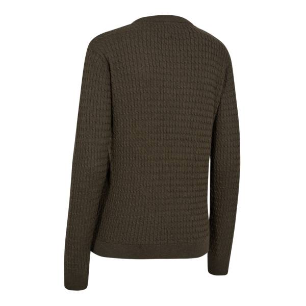 Deerhunter Lady Harrington Zopfmuster Strickpullover Brown Melange