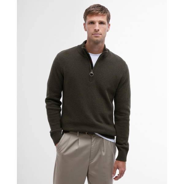 Barbour Holden Half Zip Olive XL