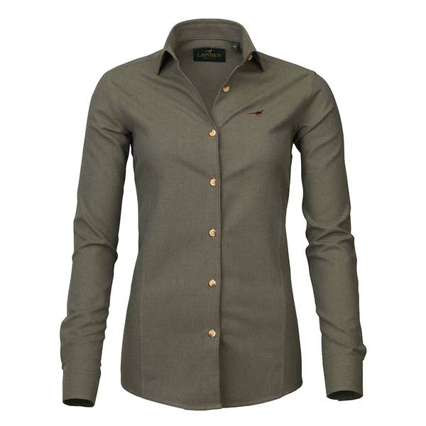 Olivia Brushed Cotton Shirt Olive