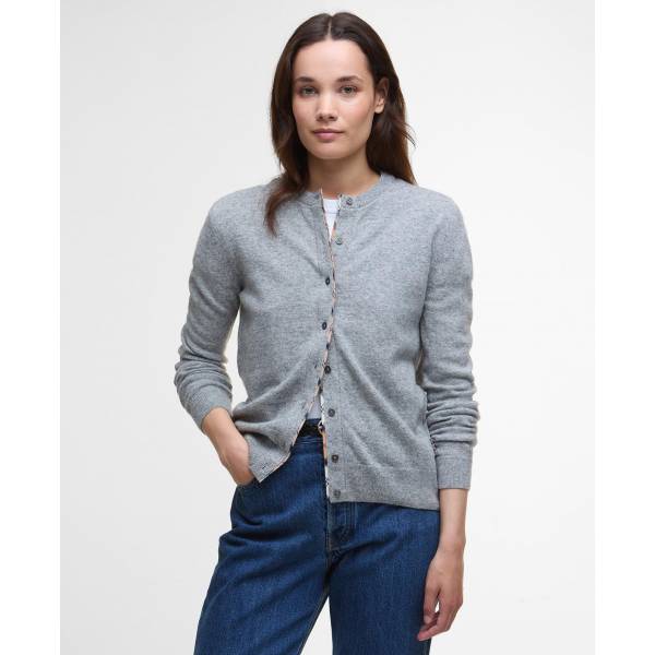 Barbour Cardigan Pendle Grey Marl