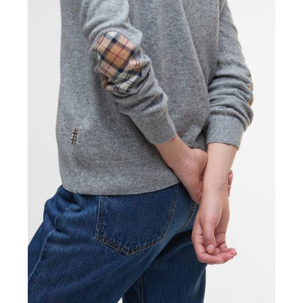 Barbour Cardigan Pendle Grey Marl