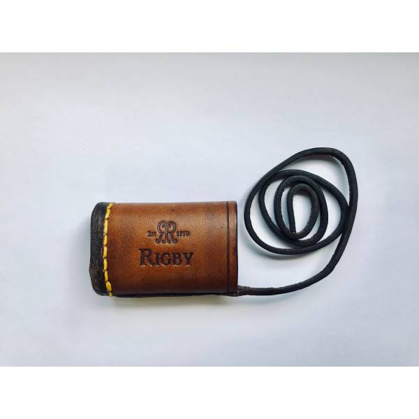 Rigby Leather muzzle protector with thong sling