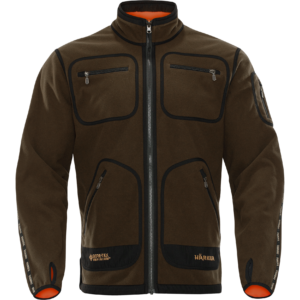 Härkila Herren Fleecejacke Kamko, Farbe Hunting green/Orange