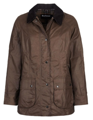 Barbour Damen Wachsjacke Beadnell, Farbe Bark 38