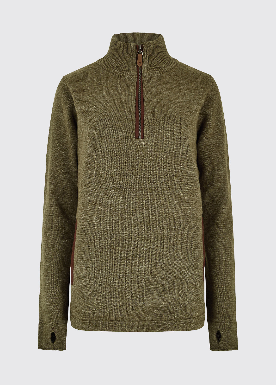 Dubarry Damen Zip-Pullover Morrisey, Farbe Dusky Green 44