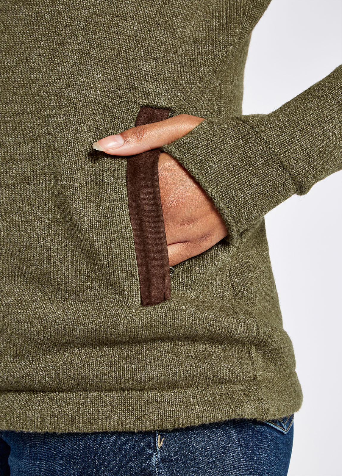 Dubarry Damen Zip-Pullover Morrisey, Farbe Dusky Green 44 – Bild 2