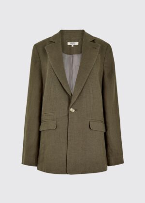 Dubarry Avonlea Women’s Tailored Linen Jacket - Khaki 38