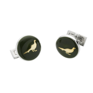 Laksen Fasan Manschettenknöpfe British Racing Green