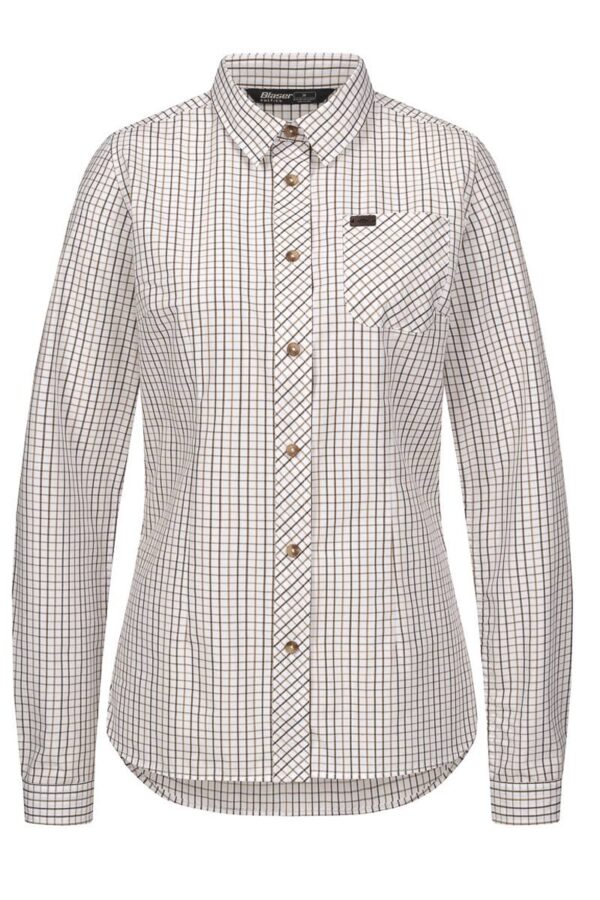 Blaser Damenbluse Juna oliv/beige kariert 38