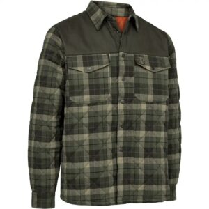 Deerhunter Elbert Padded Shirt Jacket Brown Check